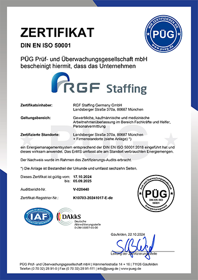 Zertifiziert nach DIN EN ISO 14001 & 50001: Umwelt- und Energiemanagement